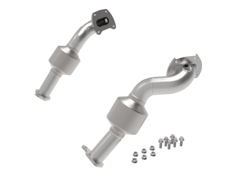 aFe Twisted Steel Down Pipe 409SS w/ Cat 16-17 Toyota Tacoma V6-3.5L Downpipes aFe
