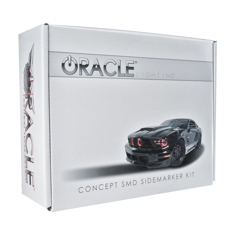 Oracle 10-14 Ford Mustang Concept Sidemarker Set - Tinted - Competition Orange (CY) Light Strip LED ORACLE Lighting
