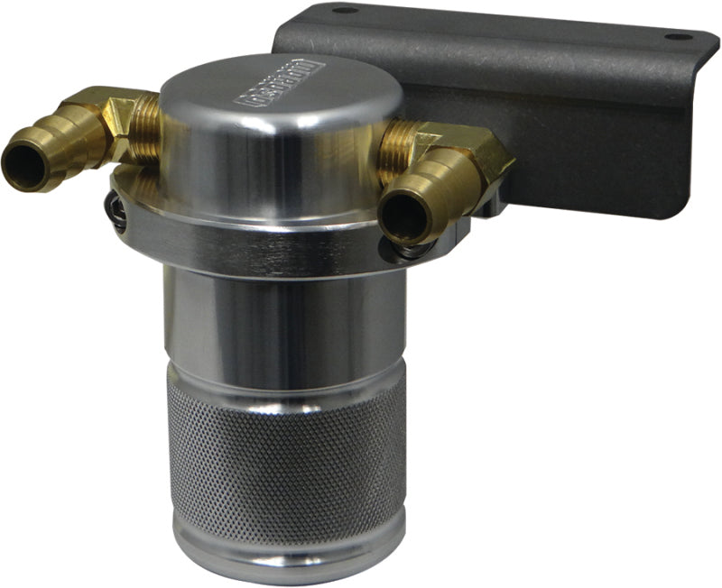 Moroso 15-19 Dodge Charger/Challenger Hellcat Air/Oil Separator Catch Can - Small Body - Billet Alum Oil Catch Cans Moroso