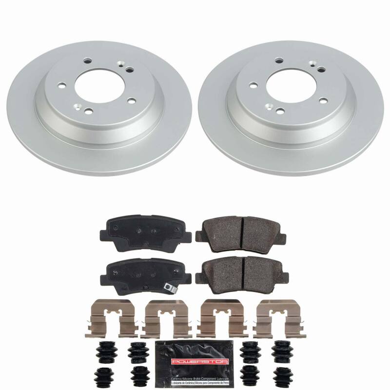Power Stop 20-22 Kia Soul Rear Z23 Coated Brake Kit Brake Kits - Performance D&S PowerStop
