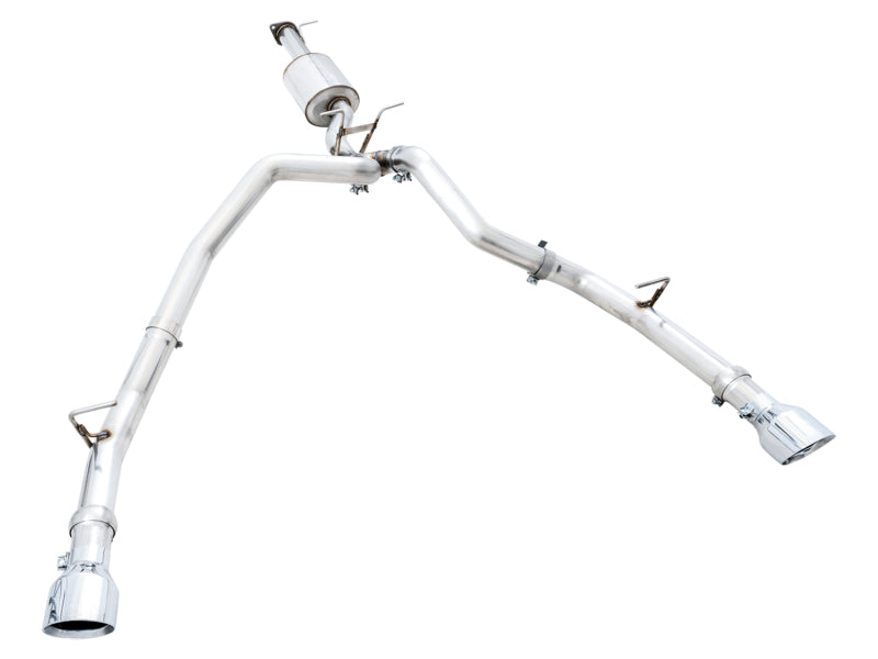 AWE Tuning 19-21 RAM 1500 5.7L (w/Cutouts) 0FG Dual Rear Exit Cat-Back Exhaust - Chrome Silver Tips Catback AWE Tuning
