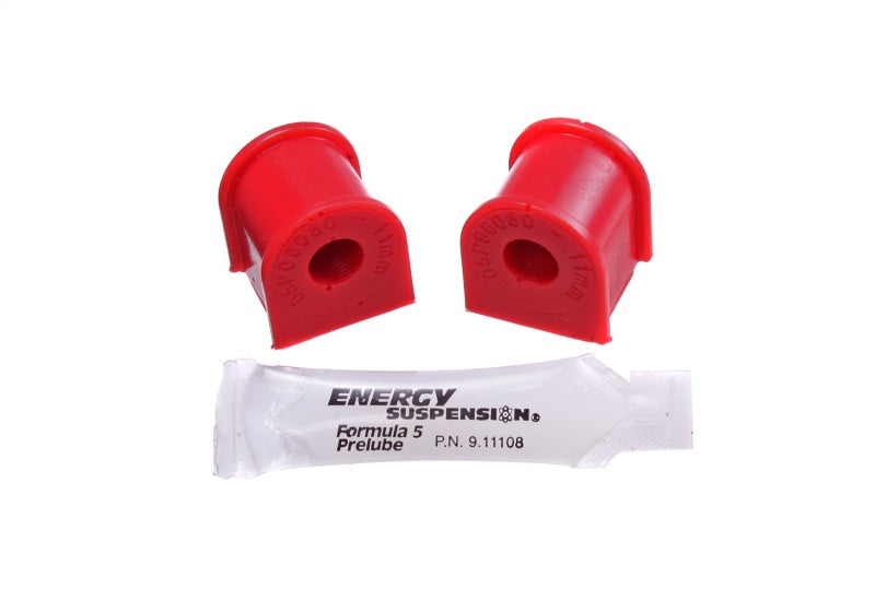 Energy Suspension 06-11 Honda Civic (Excl Si) 11mm Rear Sway Bar Bushings - Red Bushing Kits Energy Suspension