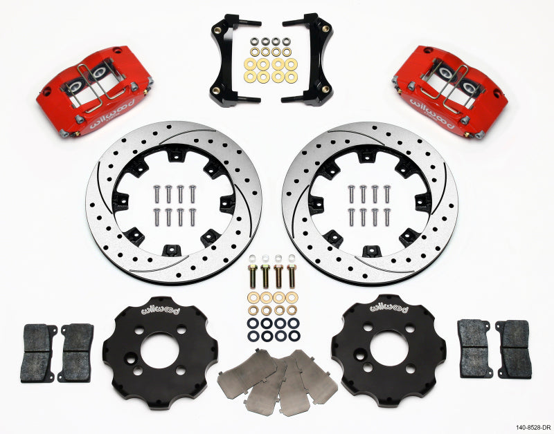 Wilwood Dynapro Radial Front Kit 12.19in Drilled Red Mini Cooper Big Brake Kits Wilwood
