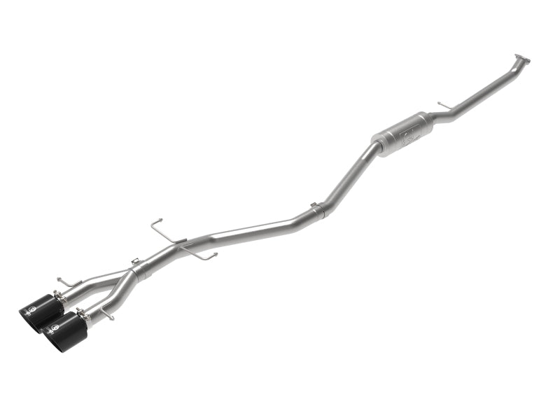 aFe Takeda 2.5in 304SS Cat-Back Exhaust System 17-20 Honda Civic SI Coupe L4-1.5L (t) - Black Tip Catback aFe