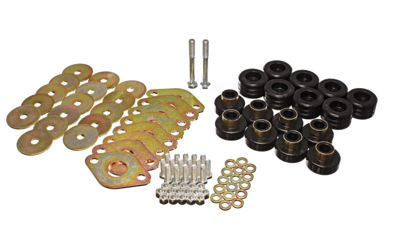 Energy Suspension Body Mount Set W/Hardware - Black Bushing Kits Energy Suspension