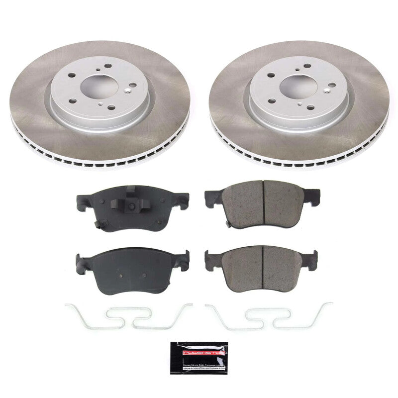 Power Stop 2022 Honda Civic Front Semi-Coated Rotor Kit Brake Kits - Performance Blank PowerStop