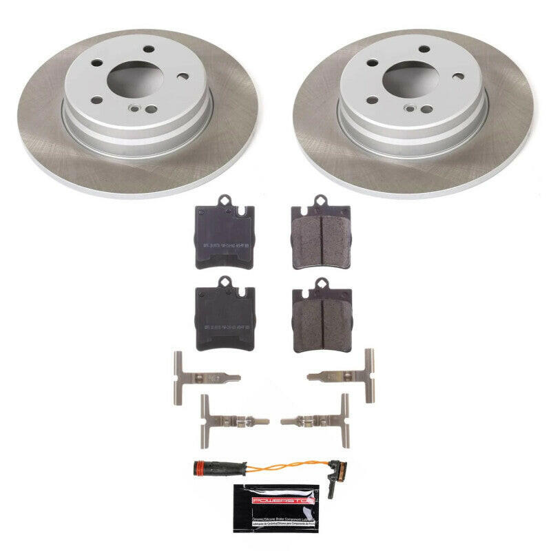 Power Stop 10-11 Mercedes-Benz SLK350 Rear Semi-Coated Rotor Kit Brake Kits - Performance Blank PowerStop