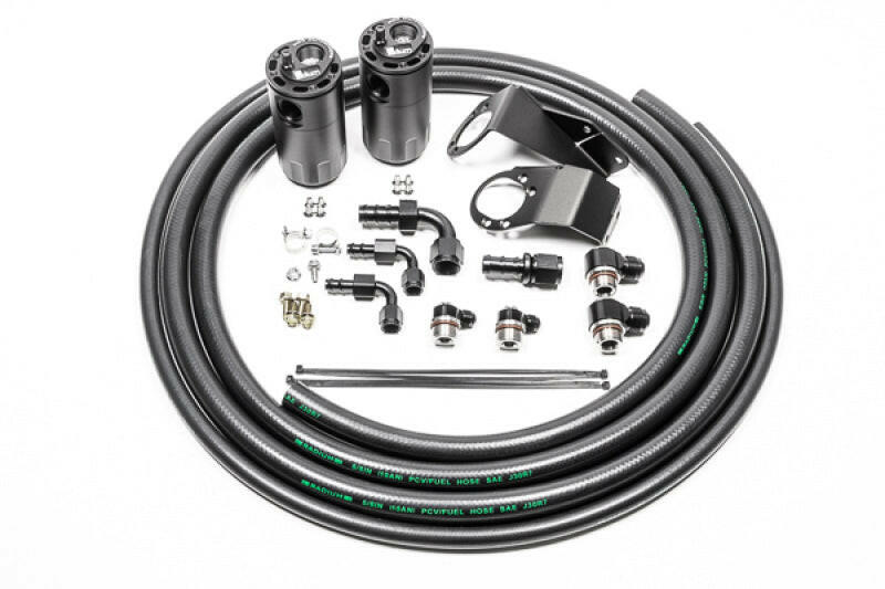 Radium Engineering 89-94 Nissan S13 Dual Catch Can Kit - Fluid Lock Oil Catch Cans Radium Engineering