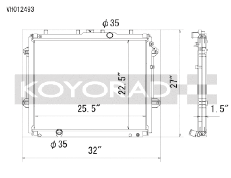 Koyorad 10-20 Toyota 4Runner 4.0L V6 (5th Gen) Aluminum Radiator - Off-Road Use Only Radiators Koyo