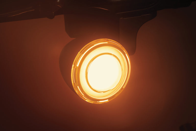 Kuryakyn Tracer L.E.D. Front Turn Signal Insert, White/Amber Light, Smoke Lens 1157 Bulbs Kuryakyn