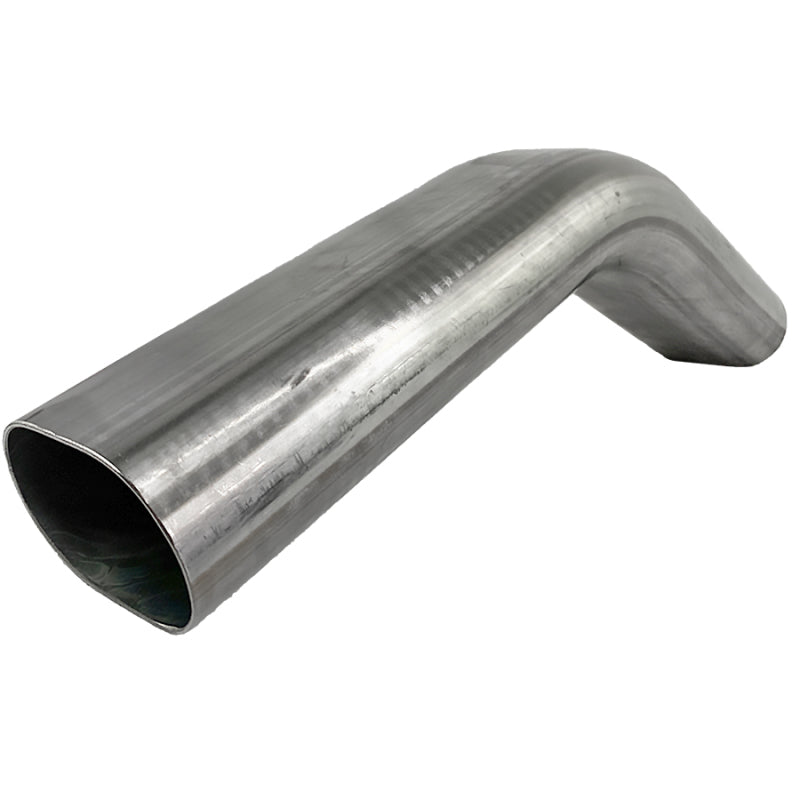 Granatelli 3in Oval Stainless Steel Vertical Radius 45 Deg bend 4.5in Bend Radius Tubing Steel Tubing Granatelli Motor Sports