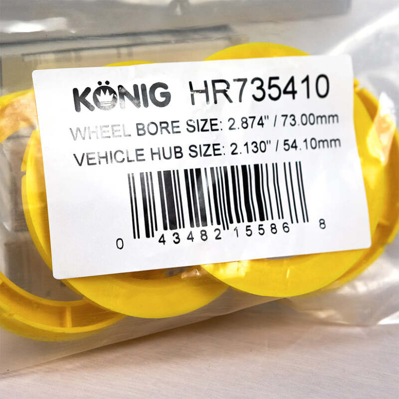 Konig Hub Ring Set (4pcs) - 73.1mm O.D. / 54.1mm I.D. Wheel Accessories Konig