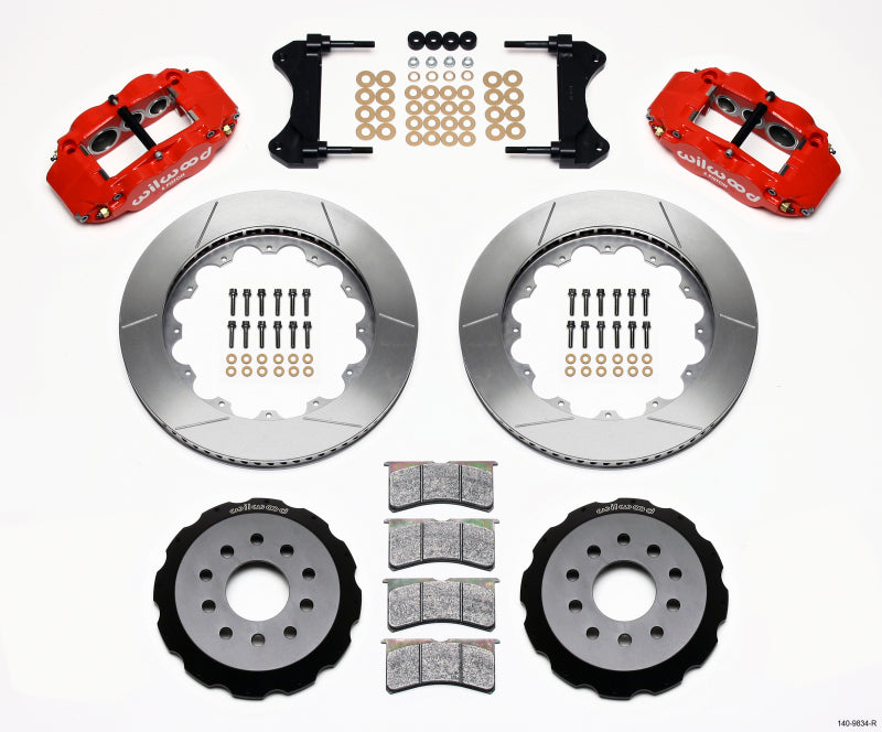 Wilwood Narrow Superlite 6R Front Hat Kit 14.00in Red 98-02 Camaro/Firebird Big Brake Kits Wilwood