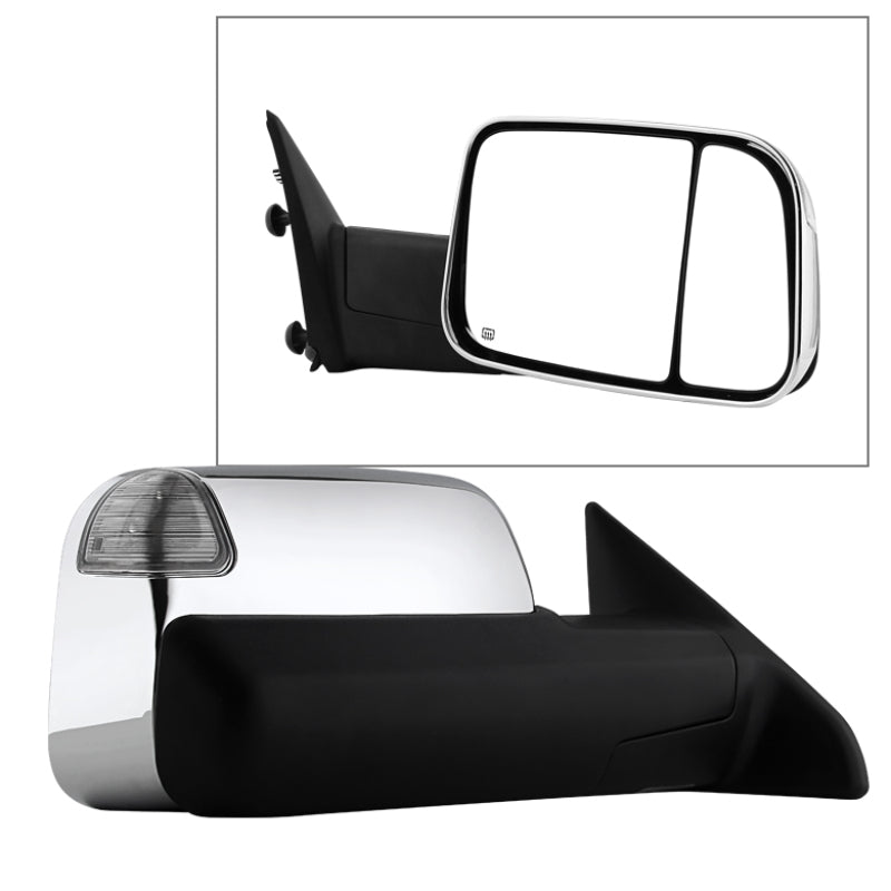 xTune Dodge Ram 1500 09-12 Extendable Heated Adjust Mirror Chrome Housing Right MIR-DRAM10-PW-R Side Mirrors SPYDER