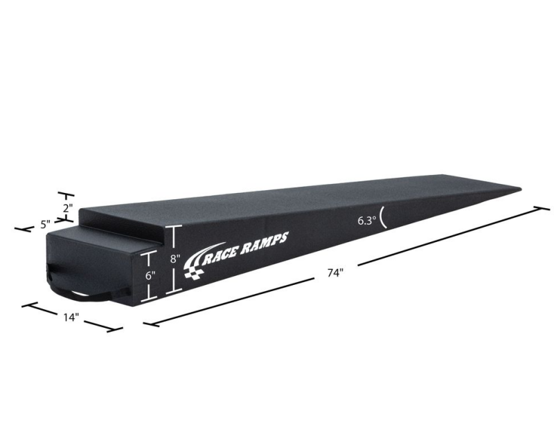 Race Ramps 8in. Extra Long Trailer Ramp - 6.3 Degree Approach Angle Ramps Race Ramps
