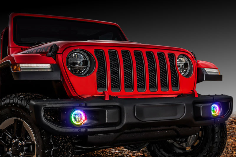 Oracle Jeep Wrangler JL/Gladiator JT LED Surface Mount Fog Light Halo Kit - ColorSHIFT Fog Lights ORACLE Lighting