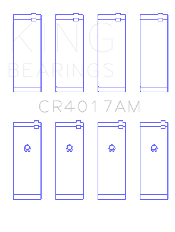 King Engine Bearings Opel 1.8/2.0 X18/20Xe (Size +0.25mm) Connecting Rod Bearing Set Connecting Rods King Engine Bearings