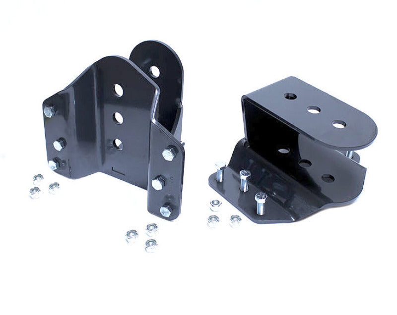 MaxTrac 99-07 Ford F-250/350 2WD/4WD Super Duty 2-4in Rear Lowering Hangers Leaf Springs & Accessories Maxtrac
