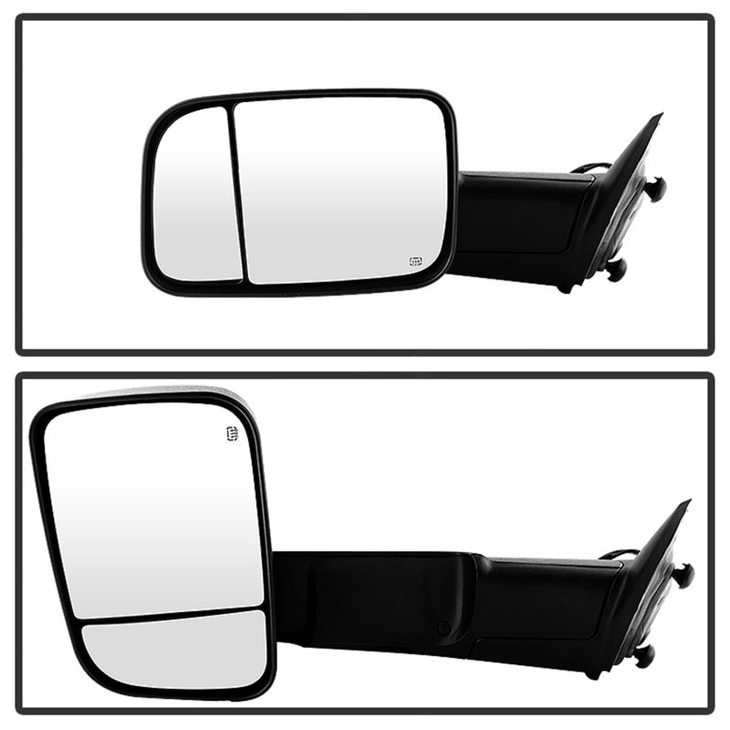 xTune Dodge Ram 1500 09-12 Extendable Heated Adjust Mirror Black Housing Left MIR-DRAM09S-PWH-L Side Mirrors SPYDER