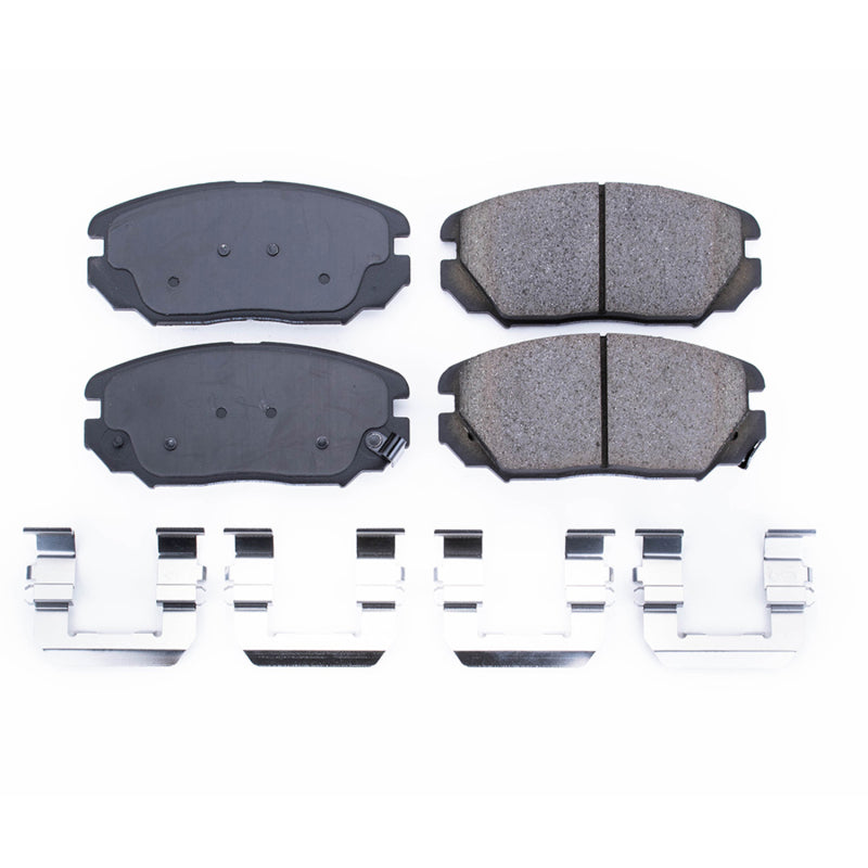 Power Stop 06-11 Hyundai Azera Front Z17 Evolution Ceramic Brake Pads w/Hardware Brake Pads - OE PowerStop