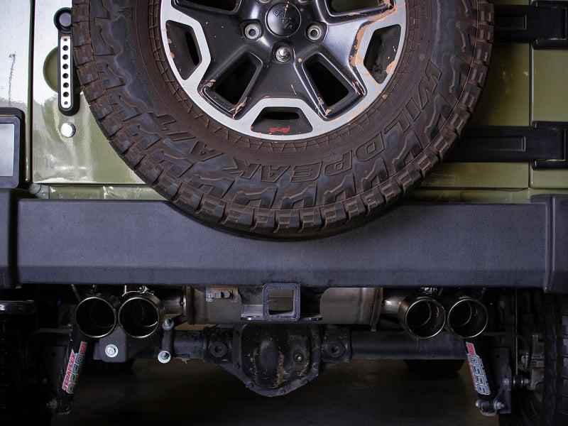 aFe Vulcan Series 2.5in 304SS Cat-Back Exhaust 07-18 Jeep Wrangler (JK) V6-3.6/3.8L w/ Black Tips Catback aFe