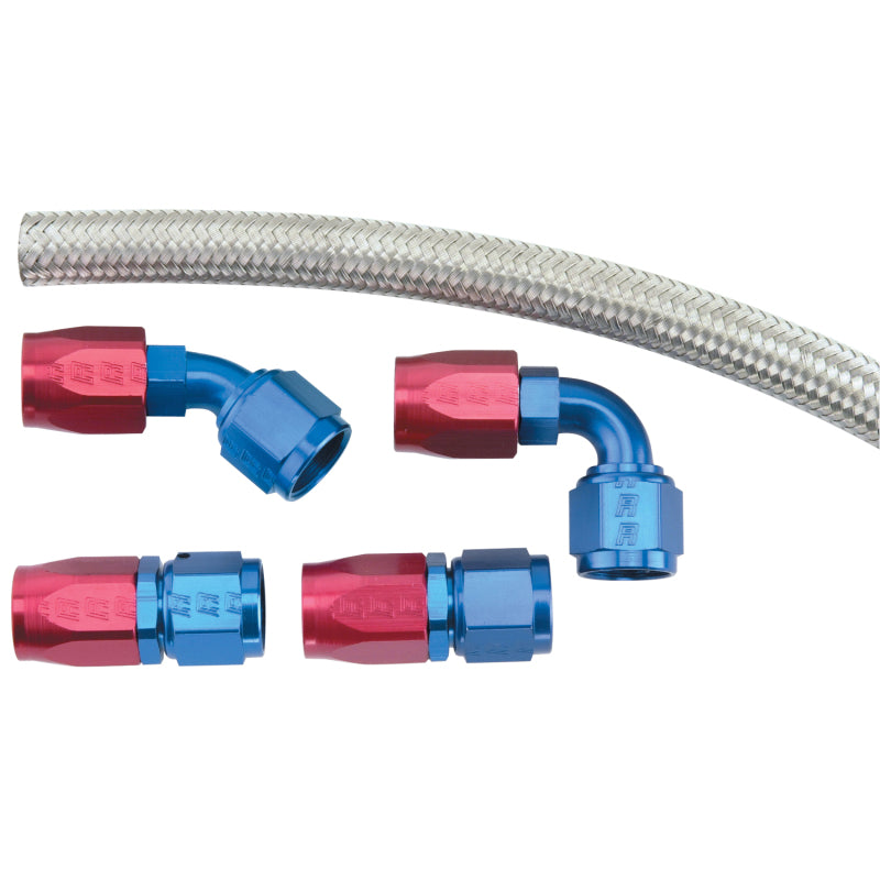 Russell Performance Holley - Fuel Pump to -8 Dual Inlet Kit (For ProFlex -4ft hose) Fittings Russell