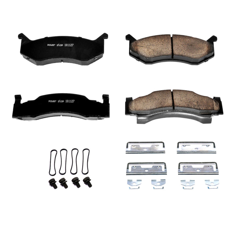 Power Stop 80-82 Chrysler Town & Country Front Z17 Evolution Ceramic Brake Pads w/Hardware Brake Pads - OE PowerStop