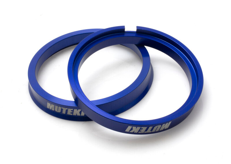 Wheel Mate Muteki Hub Ring Set 73mm x 56mm - 2 Piece - Blue Hubcentric Rings Wheel Mate