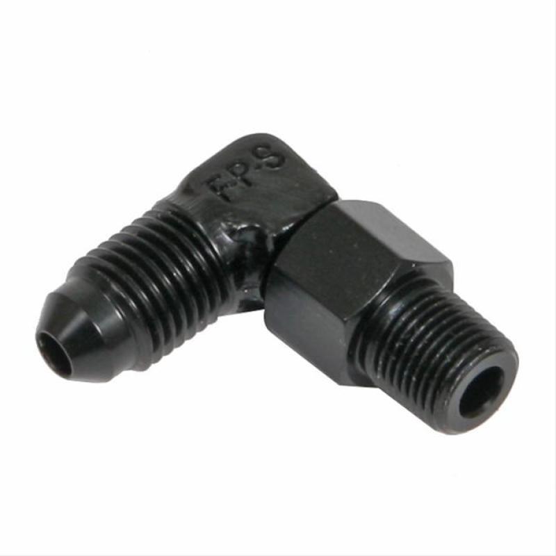 Fragola -10AN x 1/2 NPT 90 Degree Swivel - Black Fittings Fragola