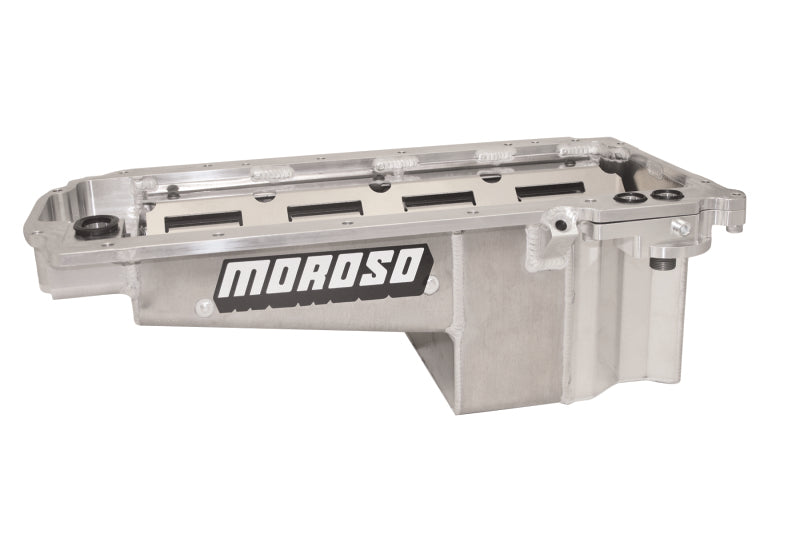 Moroso GM LT/16-Up COPO Camaro (w/Rear Sump) Drag Race Baffled Wet Sump 7qt 7.5in Aluminum Oil Pan Oil Pans Moroso