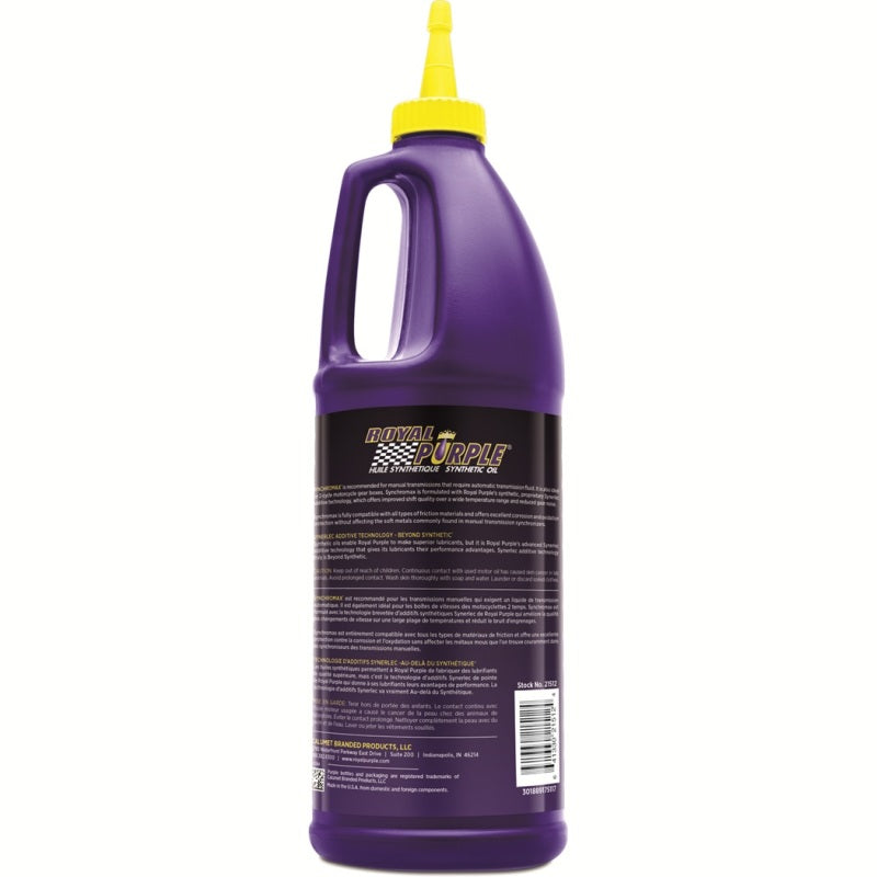 Royal Purple Synchromax Synthetic Manual Transmission Fluid (Canada) - 1 Quart Gear Oils Royal Purple