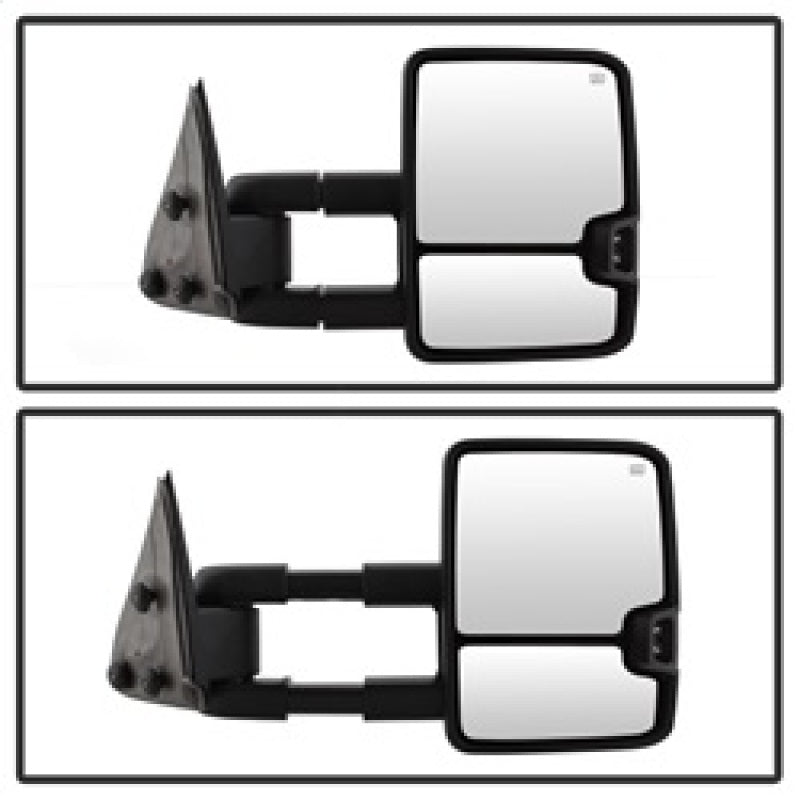 xTune Chevy Silverado 03-06 G2 Heated Smoke LED Signal Telescoping Mirrors MIR-CS03S-G2-PWH-SM-SET Side Mirrors SPYDER