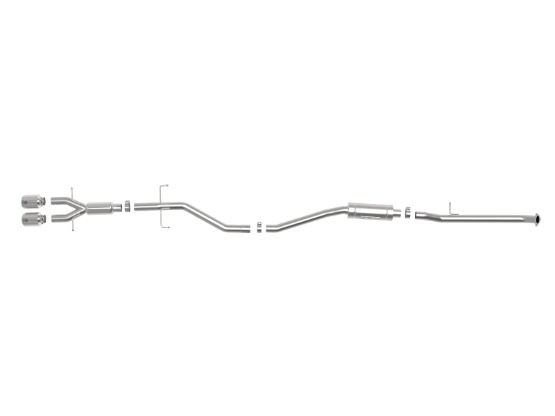 aFe Takeda 2.5in 304SS Cat-Back Exhaust System w/ Polished Tips 17-20 Honda Civic Si Sedan I4 1.5L Catback aFe