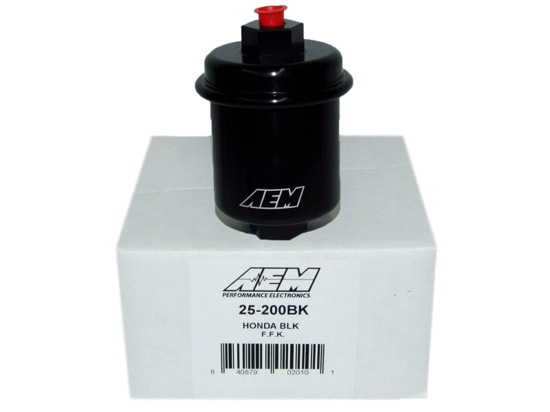 AEM 94-01 Acura Integra / 94-97 Honda Accord / 96-00 Civic / 97-01 Prelude Black Fuel Filter Kit Fuel Filters AEM
