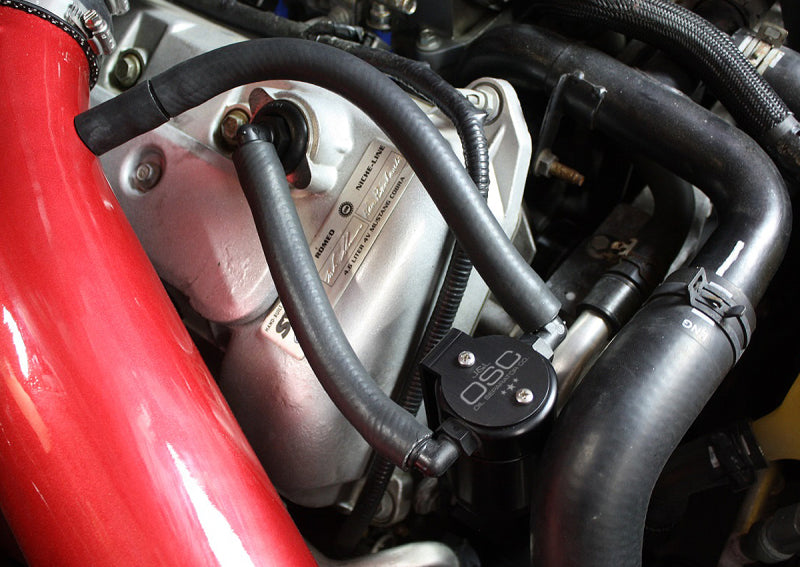 J&L 99-04 Ford Mustang SVT Cobra Passenger Side Oil Separator 3.0 - Black Anodized Oil Separators J&L