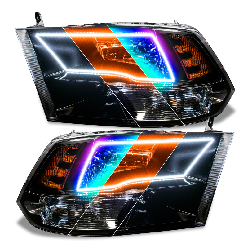 Oracle Lighting 09-18 RAM 1500 Sport Halo Headlights - Blk Housing w/No Controller Headlights ORACLE Lighting