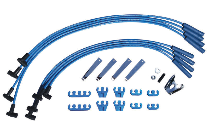 Moroso Chevrolet Big Block Ignition Wire Dress-Up Kit - HEI - Blue Max - Spiral Core Spark Plug Wire Sets Moroso