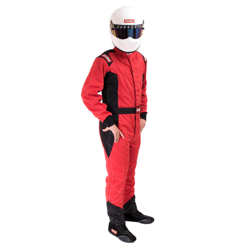 RaceQuip Red Chevron-5 Suit SFI-5 - Large Racing Suits Racequip