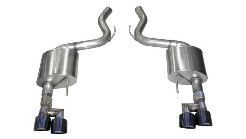 Corsa 18-19 Ford Mustang 5.0L 3in Touring Axle-Back Dual Rear Exit w/ 4in Black PVD Pro-Seri Axle Back CORSA Performance