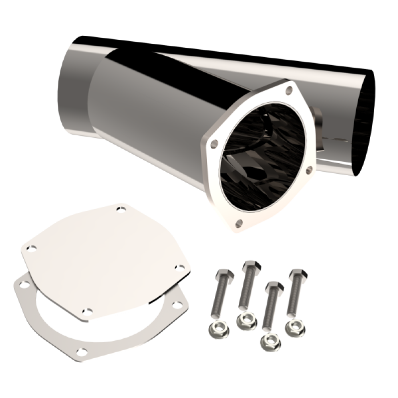 QTP 5in Weld-On QTEC Exhaust Cutout Y-Pipe Y Pipes QTP