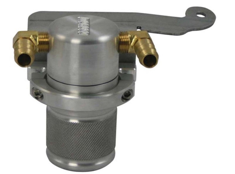 Moroso 11-14 Ford Mustang V6 Air/Oil Separator Catch Can - Small Body - Billet Aluminum Oil Catch Cans Moroso