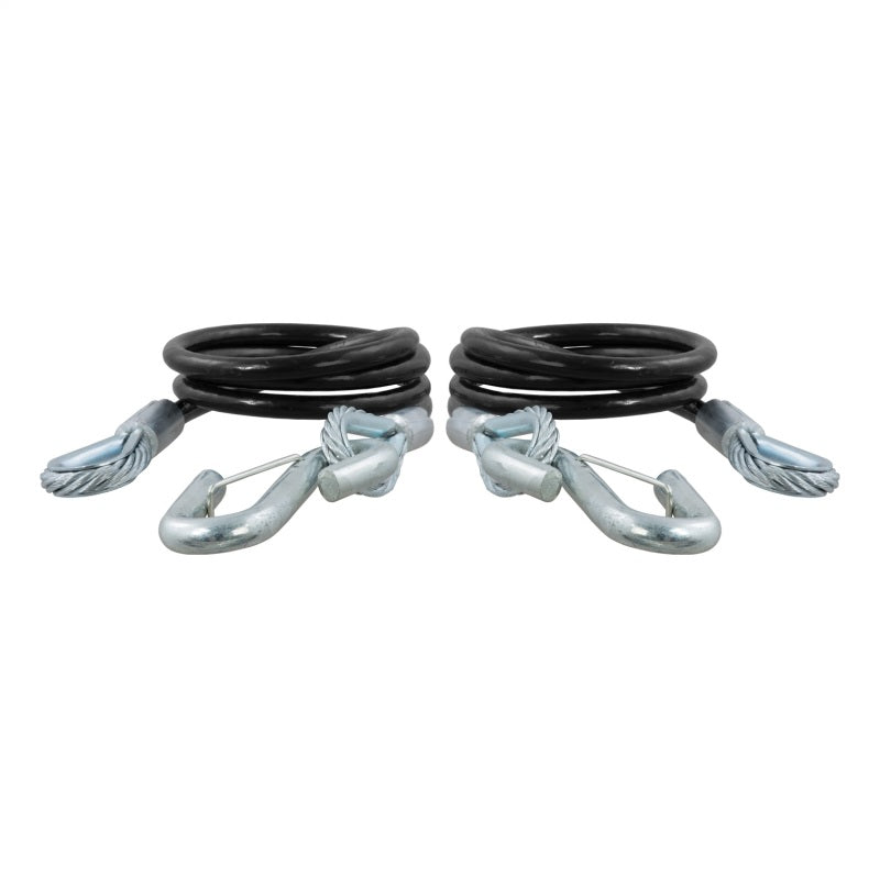 RockJock Curt Towing Safety Cable Kit 44 1/2in Long w/ 2 Snap Hooks 5000lbs 2-Pack Tow Bars RockJock