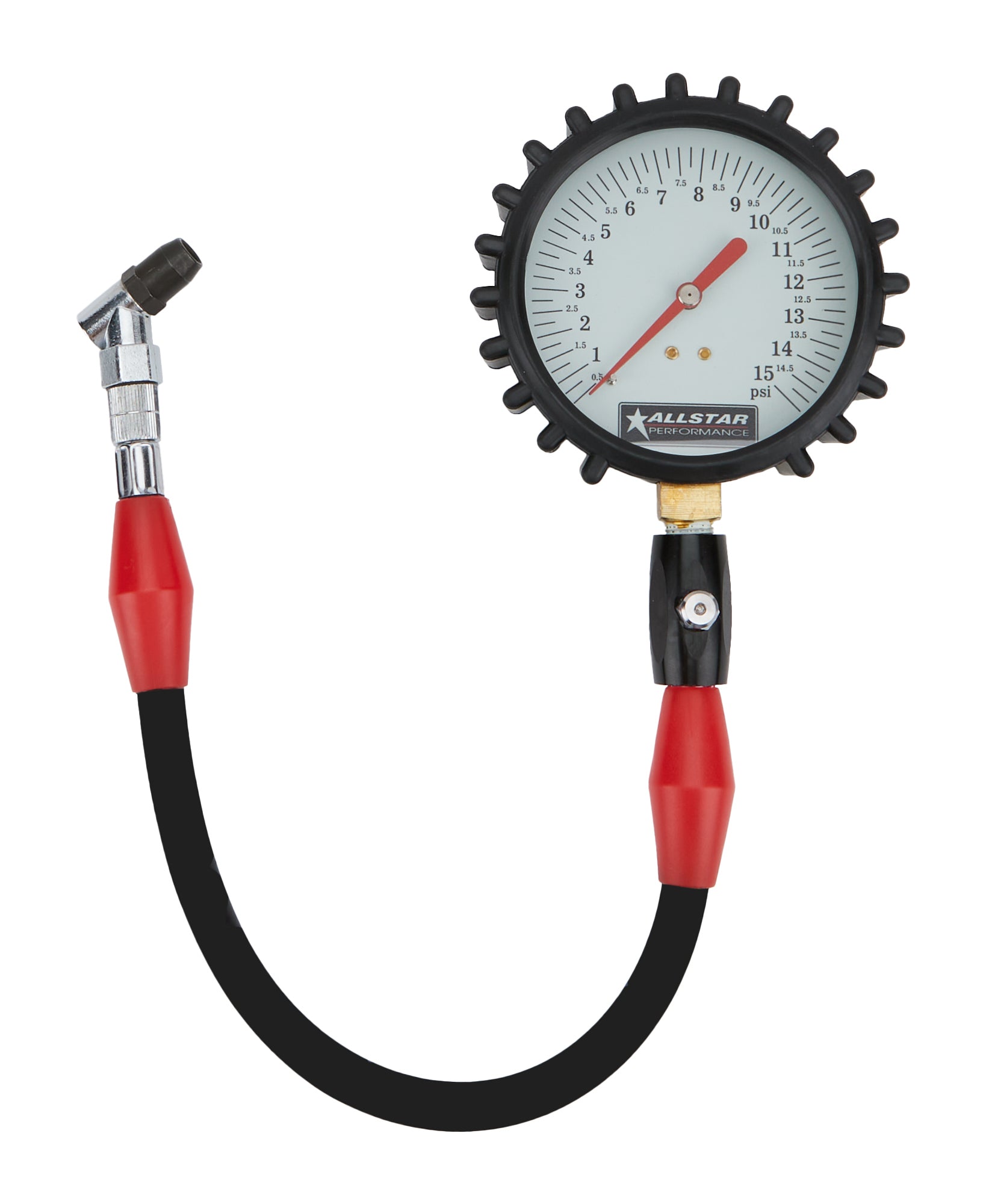 Tire Pressure Gauge 0-15 PSI 4in Glow Tire Pressure Gauges Allstar Performance