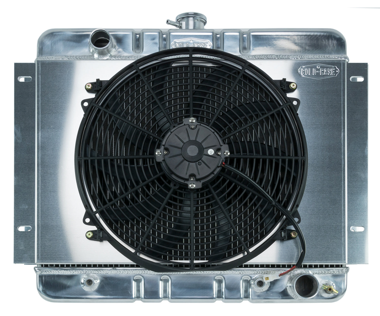 62-67 Chevy Nova Aluminum Radiator And 16 Inch Fan Kit AT Cold Case Radiators Radiator Kit COLD-CASE Radiators