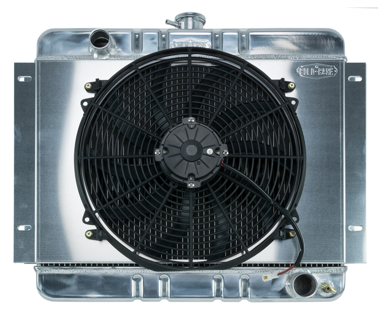 62-67 Chevy Nova Aluminum Radiator And 16 Inch Fan Kit MT Cold Case Radiators Radiator Kit COLD-CASE Radiators