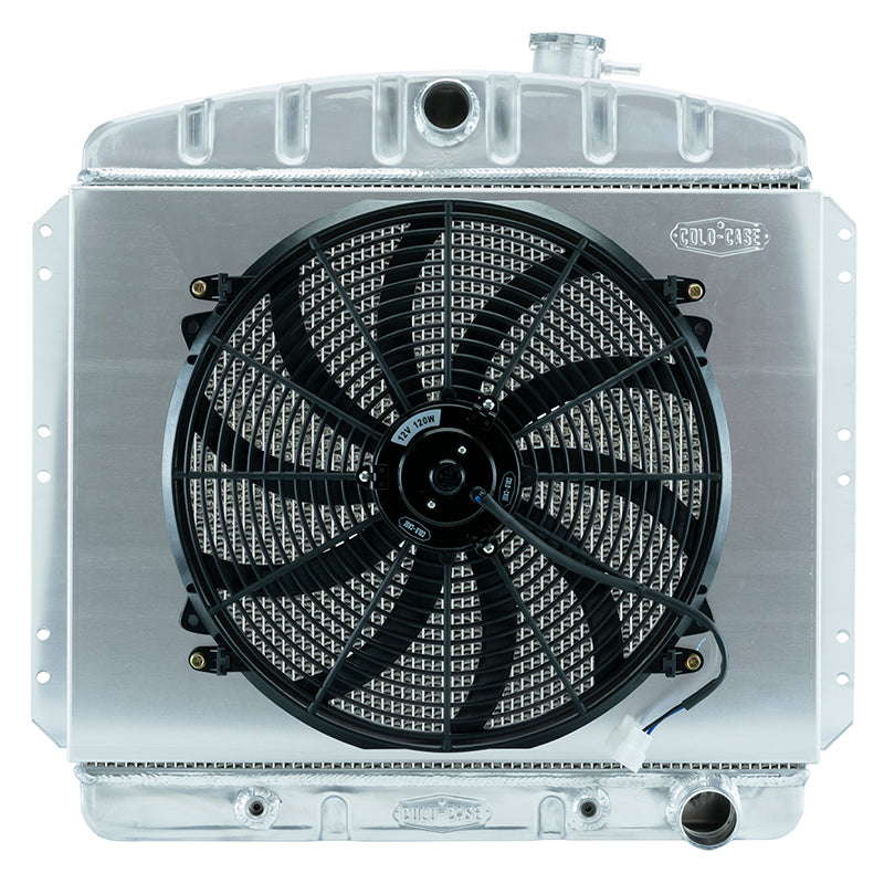 49-54 Chevy Car Aluminum Performance Radiator and 16 Inch Fan Kit Cold Case Radiators Radiator Kit COLD-CASE Radiators