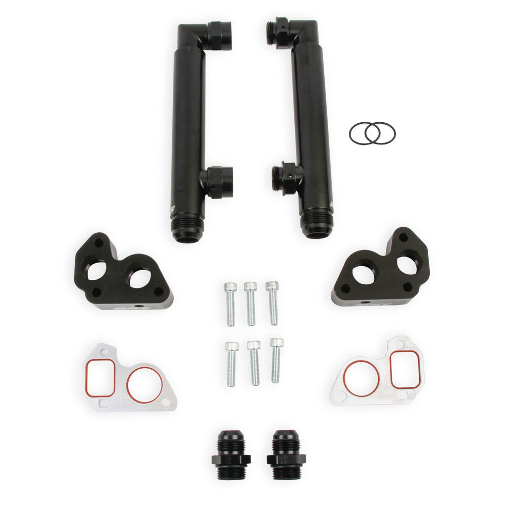 Remote Elec. Water Pump Plumbing Kit Radiator Hose Fillers and Manifolds Earl's Performance