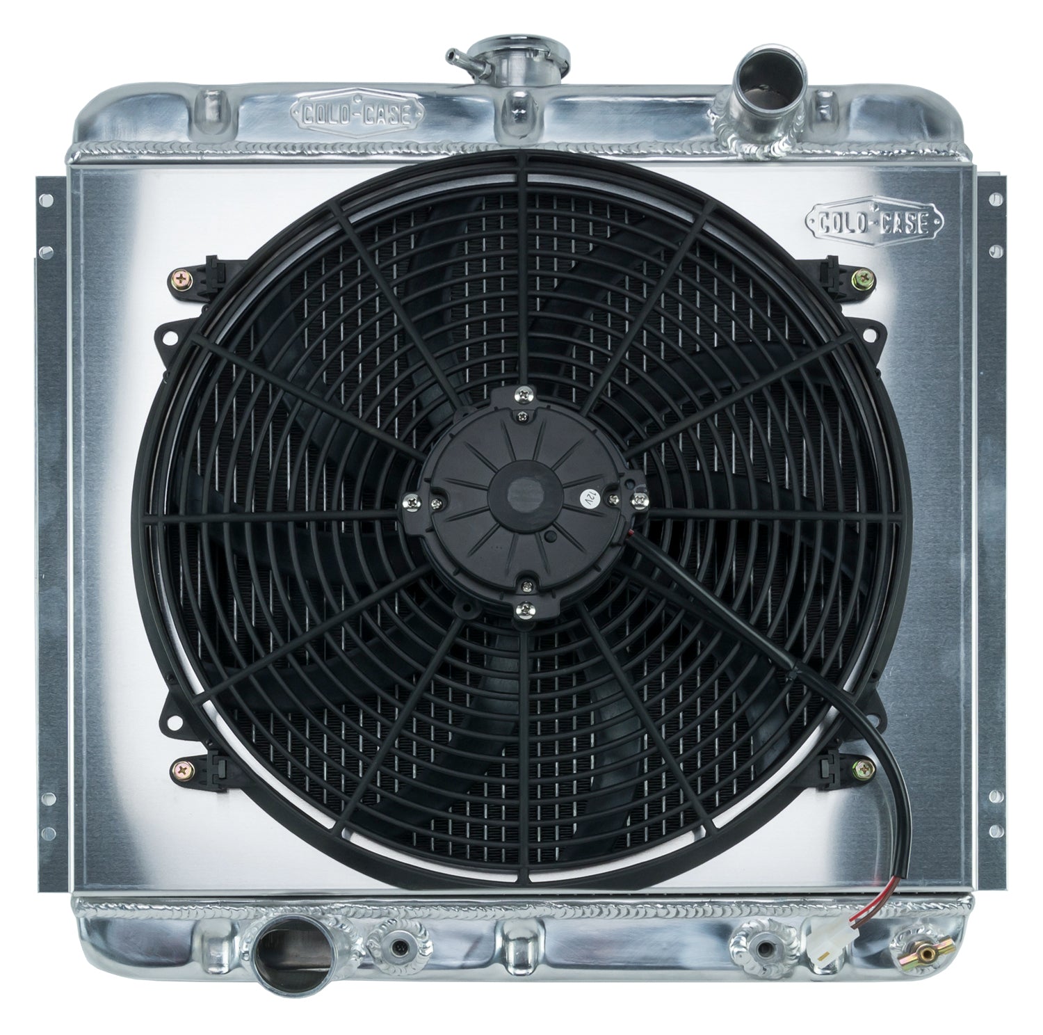 67-70 Mustang 20 Inch Aluminum Performance Radiator And 16 Inch Fan Kit AT Cold Case Radiators Radiator Kit COLD-CASE Radiators