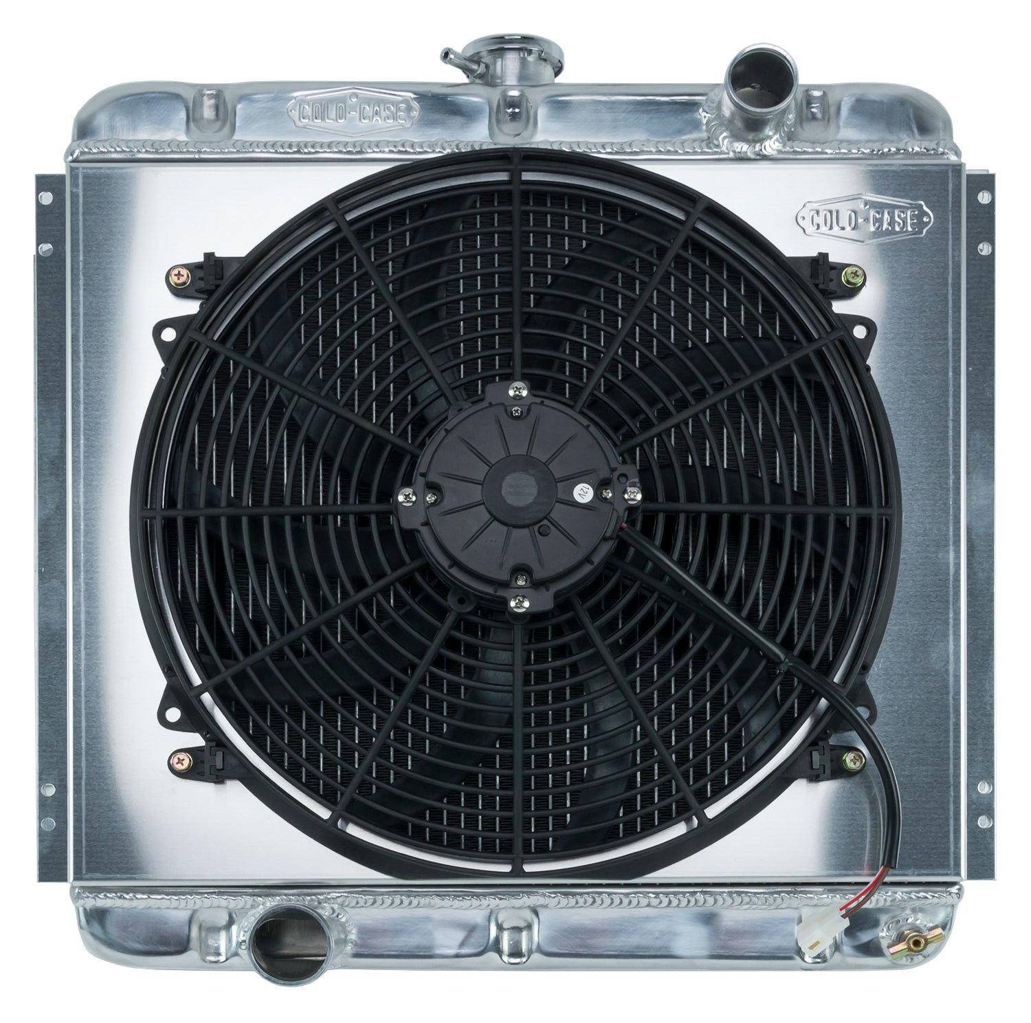 67-69 Mustang 20 Inch Aluminum Performance Radiator And 16 Inch Fan Kit MT Cold Case Radiators Radiator Kit COLD-CASE Radiators