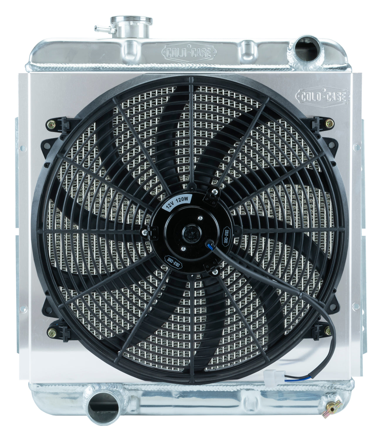 Mustang Aluminum Radiator and 16 Inch Fan Kit 64-66 Mustang 5.0 Manual Cold Case Radiators Radiator COLD-CASE Radiators